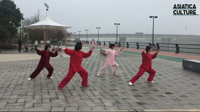 Group Tai Chi Watch 4 People Master the 24 Form Together